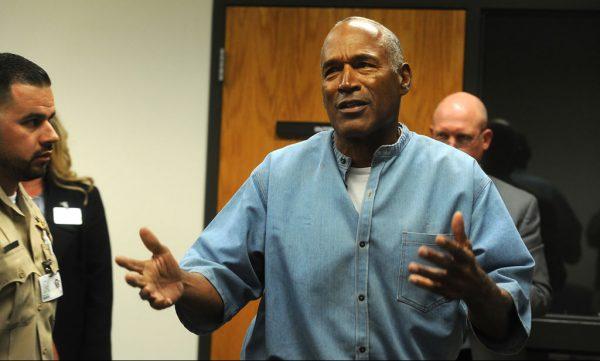 O.J. Simpson attends a parole hearing at Lovelock Correctional Center in Lovelock, Nevada on July 20, 2017. (Photo by Jason Bean-Pool/Getty Images)