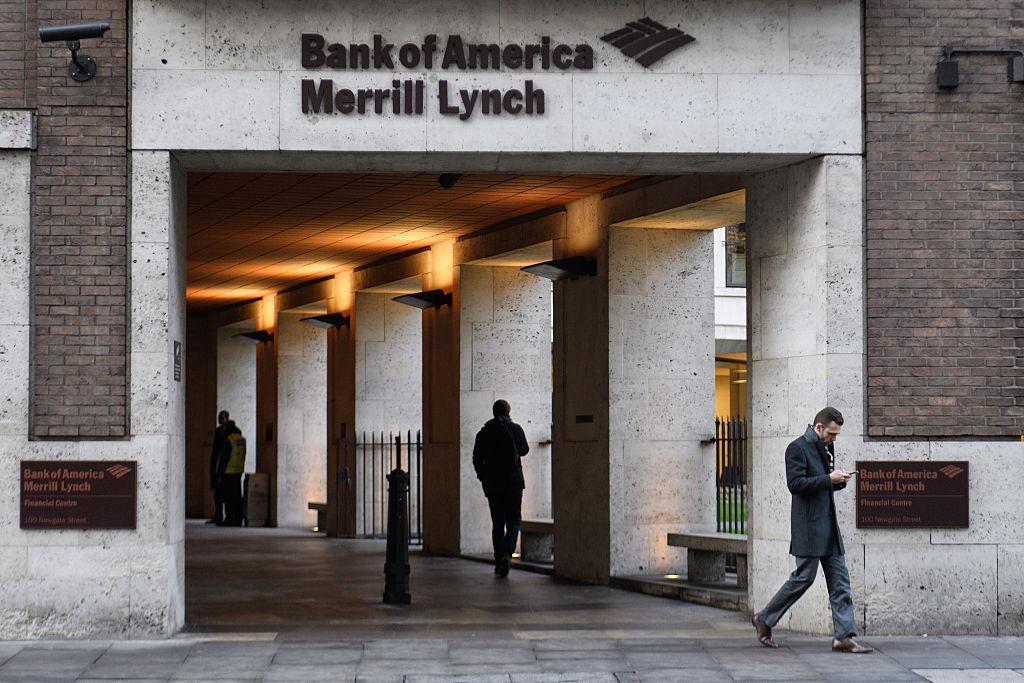 Bank of America Merrill Lynch offices in the financial district, also known as the Square Mile, in London, England on Jan. 24, 2017. (Ben Stansall/AFP/Getty Images)