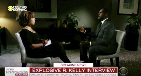 In this frame from video provided by CBS, R. Kelly talks during an interview with Gayle King on "CBS This Morning" broadcast on March 6, 2019. (CBS via AP)