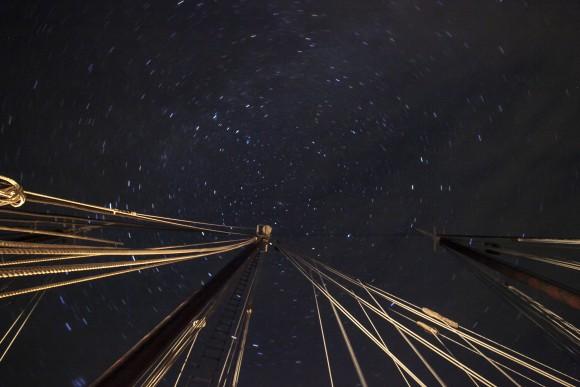 A blanket of stars lights up the Maine sky, seen from the deck of the Victory Chimes. (Channaly Philipp/Epoch Times)