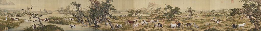 one hundred horses-painting